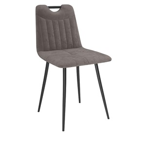 Кухонный стул Брандо, велюр тенерифе стоун/Цвет металл черный в Одинцово