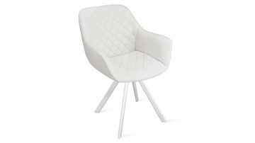 Обеденный стул Дастин К2 (Белый матовый/Кож.зам Polo White) в Одинцово