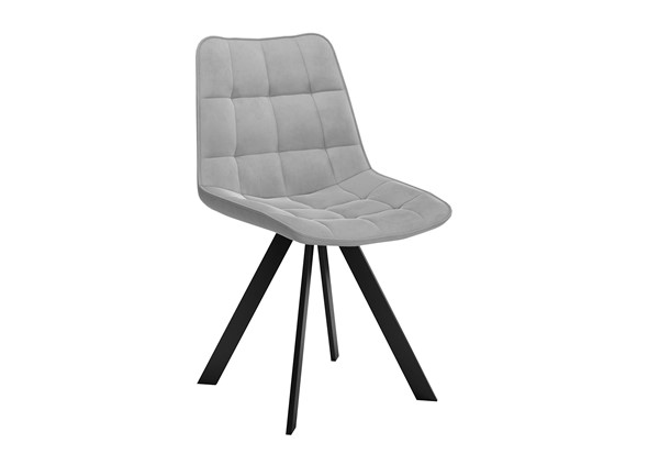 Обеденный стул DikLine 229 поворотный, B22 GREY, ножки черные в Подольске - изображение