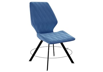 Обеденный стул DikLine 243 поворотный B8 BLUE, ножки черные в Москве