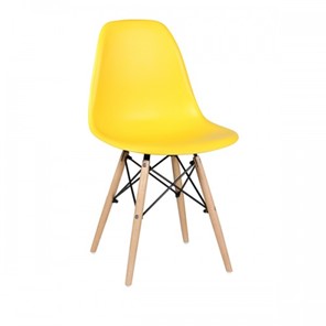 Мягкий стул EAMES DSW WX-503 PP-пластик желтый в Серпухове