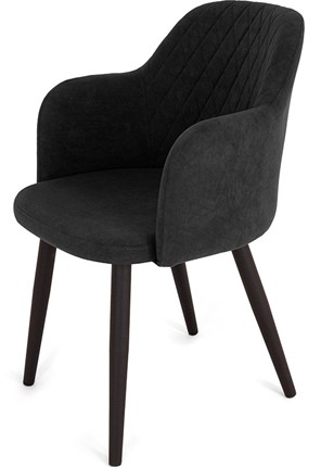 Обеденный стул Эспрессо-1, ноги черные круглые XXL (R38)/велюр T190 Горький шоколад в Москве - изображение