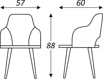 Обеденный стул Эспрессо-1, ноги черные круглые XXL (R38)/велюр T190 Горький шоколад в Москве - изображение 6