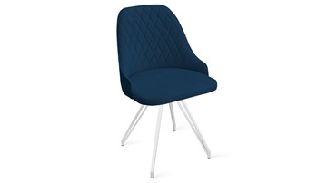 Кухонный стул Гранд К4 (Белый матовый/Велюр Confetti Blue) в Одинцово