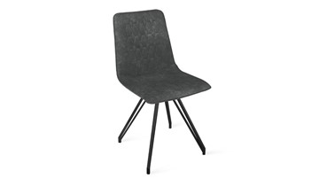 Обеденный стул Хьюго К4 (Черный муар/Микровелюр Wellmart Graphite) в Одинцово