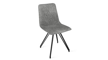 Обеденный стул Хьюго К4 (Черный муар/Микровелюр Wellmart Silver) в Серпухове