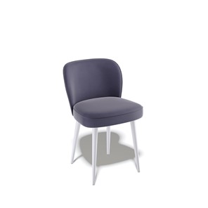 Обеденный стул Kenner 142KF белый/серый велюр в Подольске