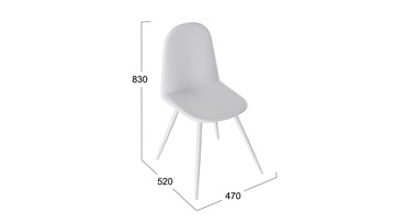Кухонный стул Марли (конус Т3), Белый муар/Кожзам Белый в Подольске - предосмотр 1