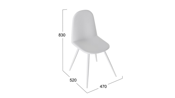 Кухонный стул Марли (конус Т3), Белый муар/Кожзам Белый в Химках - изображение 1