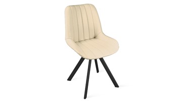 Обеденный стул Марвел Исп. 2 К2 (Черный муар/Кож.зам Polo Cream) в Подольске