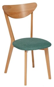 Обеденный стул MAXI (Макси), бук/ткань 86x48,5x54,5 Морская волна/ натуральный бук арт.19590 в Одинцово