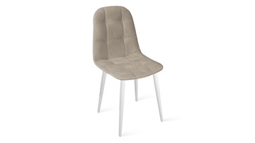 Обеденный стул Райс К1С (Белый матовый/Велюр Confetti Smoke) в Подольске