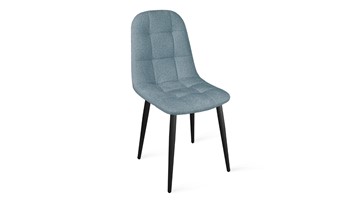 Обеденный стул Райс К1С (Черный муар/Микровелюр Duna Dustry Blue) в Одинцово