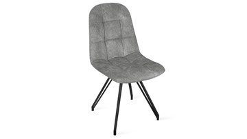Обеденный стул Райс К4 (Черный муар/Микровелюр Wellmart Silver) в Подольске