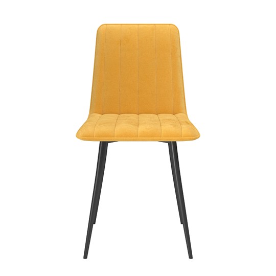 Обеденный стул Тахо, велюр тенерифе куркума/Цвет металл черный в Подольске - изображение 1