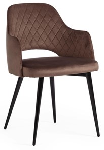 Кухонный стул VALKYRIA (mod. 711) 55х55х80 коричневый barkhat 12/черный арт.19001 в Серпухове