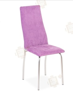 Обеденный стул Волна, каркас металл хром, инфинити фиолетовый в Подольске