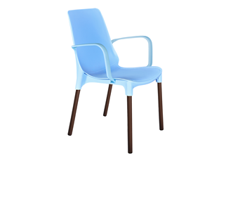 Обеденный стул SHT-ST76/S424 (голубой/коричневый муар) в Москве
