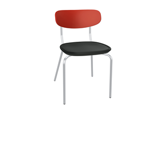 Обеденный стул SHT-ST85-2/SB85-2/S85M (красный/черный/хром лак) в Подольске