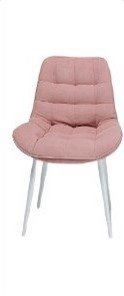 Обеденный стул Brendoss Комфорт розовый белые ножки в Одинцово