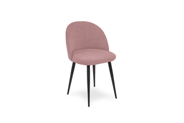 Мягкий стул для кухни Лайт розовый черные ножки в Москве - предосмотр
