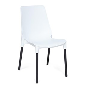 Кухонный стул GENIUS (mod 75) 46x56x84 белый/черные ножки арт.12829 в Москве