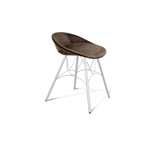 Обеденный стул SHT-ST19-SF1 / SHT-S100 (кофейный трюфель/хром лак) в Одинцово