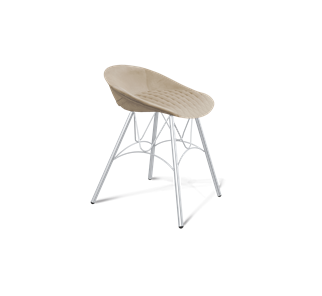 Обеденный стул SHT-ST19-SF1 / SHT-S100 (ванильный крем/хром лак) в Химках