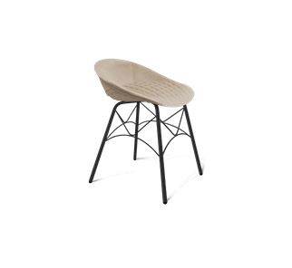 Обеденный стул SHT-ST19-SF1 / SHT-S107 (ванильный крем/черный муар) в Одинцово