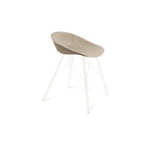 Обеденный стул SHT-ST19-SF1 / SHT-S37 (ванильный крем/белый муар) в Подольске