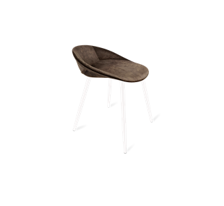 Обеденный стул SHT-ST19-SF1 / SHT-S95-1 (кофейный трюфель/белый муар) в Подольске