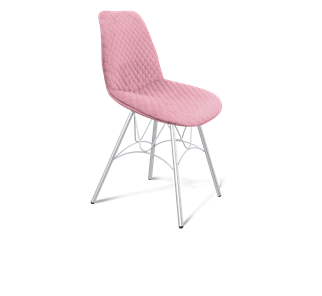 Обеденный стул SHT-ST29-С22 / SHT-S100 (розовый зефир/хром лак) в Москве