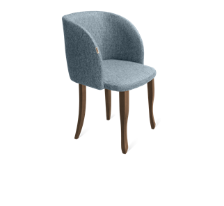 Обеденный стул SHT-ST33 / SHT-S122 (синий лед/темный орех/черный муар) в Подольске