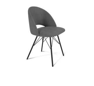 Обеденный стул SHT-ST34 / SHT-S37 (платиново-серый/черный муар) в Химках