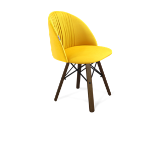 Обеденный стул SHT-ST35-1 / SHT-S70 (имперский жёлтый/темный орех/черный муар) в Москве