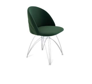 Обеденный стул SHT-ST35-2 / SHT-S112 (лиственно-зеленый/хром лак) в Москве