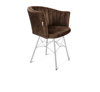Обеденный стул SHT-ST42-1 / SHT-S107 (кофейный трюфель/хром лак) в Серпухове