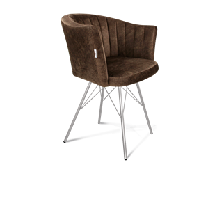 Обеденный стул SHT-ST42-1 / SHT-S37 (кофейный трюфель/хром лак) в Химках