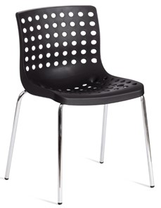 Обеденный стул SKALBERG (mod. C-084-A) 46х56х79 Black (черный) / Chrome (хром) арт.19258 в Серпухове
