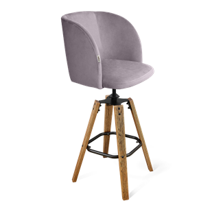 Полубарный стул SHT-ST33 / SHT-S93 (сиреневая орхидея/браш.коричневый/черный муар) в Подольске