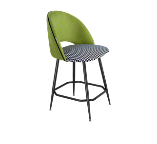 Полубарный стул SHT-ST34-3 / SHT-S148-1 (оливковый/гусиная лапка/черный муар) в Москве