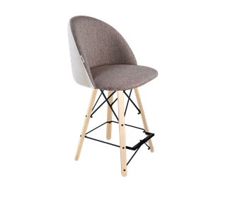 Полубарный стул SHT-ST35-3 / SHT-S80-1 (тростниковый сахар/зефирный/прозрачный лак/черный) в Химках