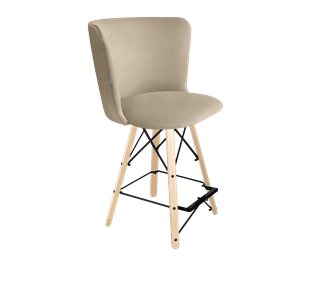 Полубарный стул SHT-ST36 / SHT-S80-1 (ванильный крем/прозрачный лак/черный) в Москве