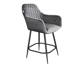 Полубарный стул SHT-ST38 / SHT-S148-1 (угольно-серый/черный муар) в Подольске