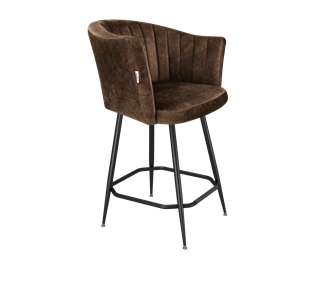 Полубарный стул SHT-ST42-1 / SHT-S148-1 (кофейный трюфель/черный муар) в Одинцово