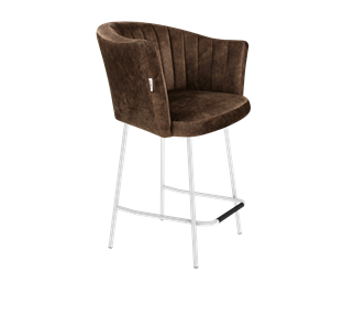 Полубарный стул SHT-ST42-1 / SHT-S29P-1 (кофейный трюфель/белый муар) в Химках
