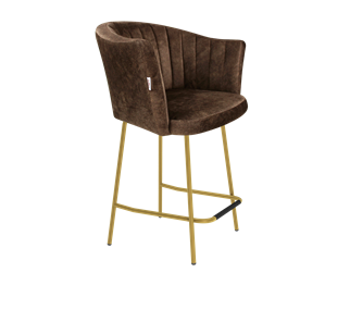 Полубарный стул SHT-ST42-1 / SHT-S29P-1 (кофейный трюфель/золото) в Химках