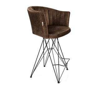 Полубарный стул SHT-ST42-1 / SHT-S66-1 (кофейный трюфель/черный муар) в Подольске
