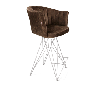 Полубарный стул SHT-ST42-1 / SHT-S66-1 (кофейный трюфель/хром лак) в Одинцово