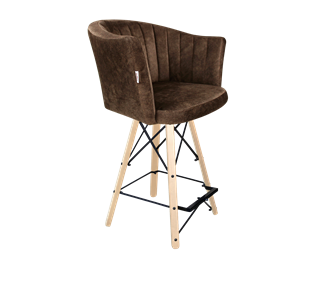 Полубарный стул SHT-ST42-1 / SHT-S80-1 (кофейный трюфель/прозрачный лак/черный) в Одинцово